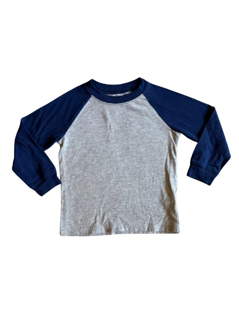 Carter’s Gray Navy Long Sleeve Raglan Baseball Tee Shirt 2T